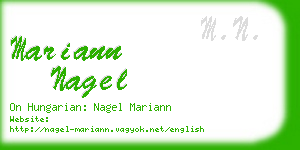 mariann nagel business card